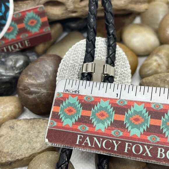 Black Gray Rose Wedding Cameo Pendant Bolo Lariat Tie Victorian Fathers day dad - Picture 7 of 8